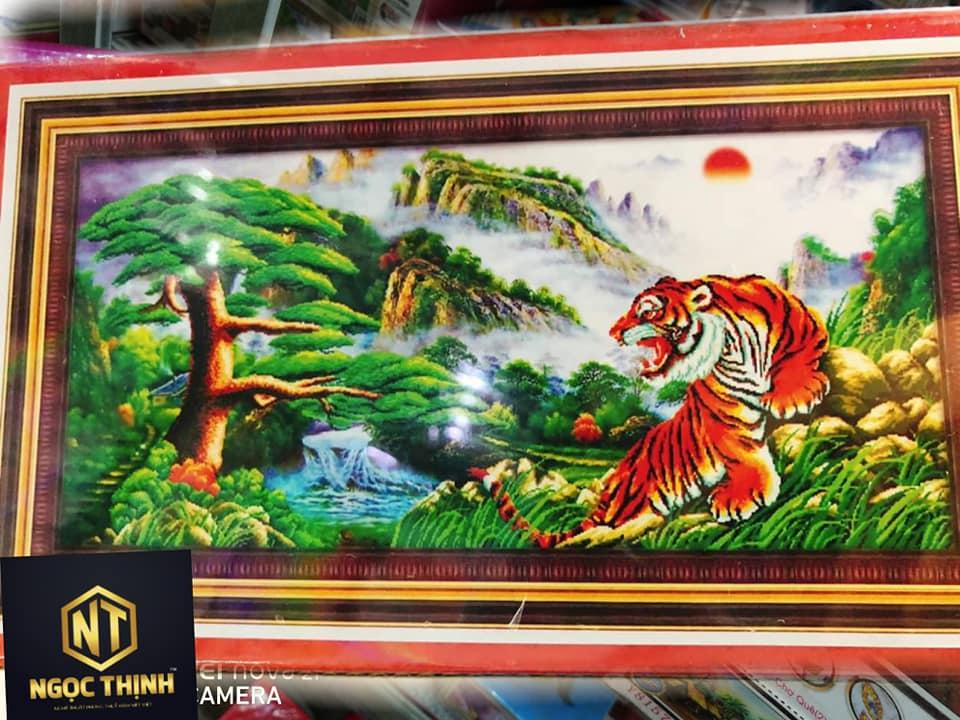 Tranh đính đá cao cấp khí phách mãnh hổ df2095-165x80cm