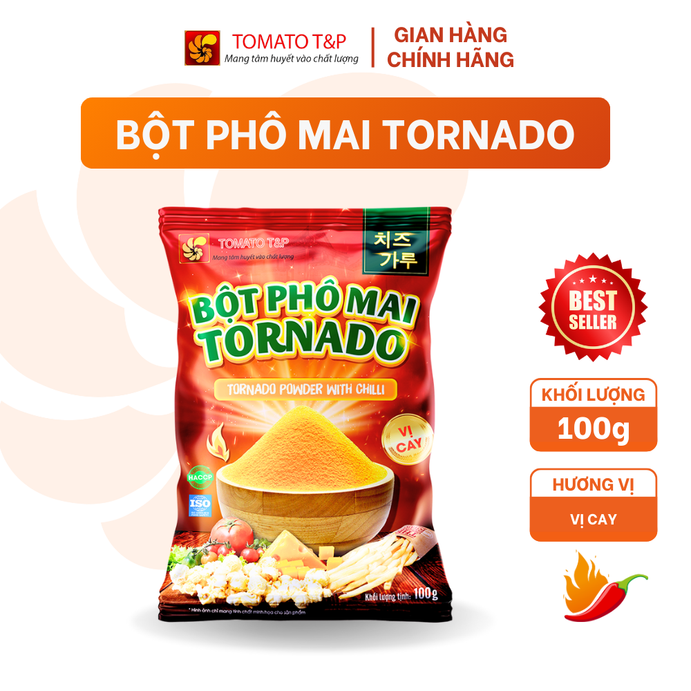 Spicy Tornado Cheese Powder - 100g Pack - Tomato T&P