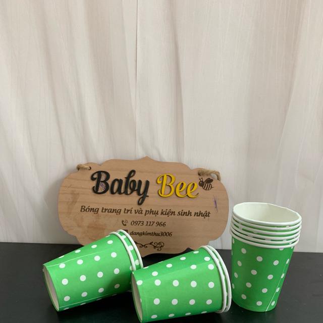 Set 10 cốc giấy chấm bi