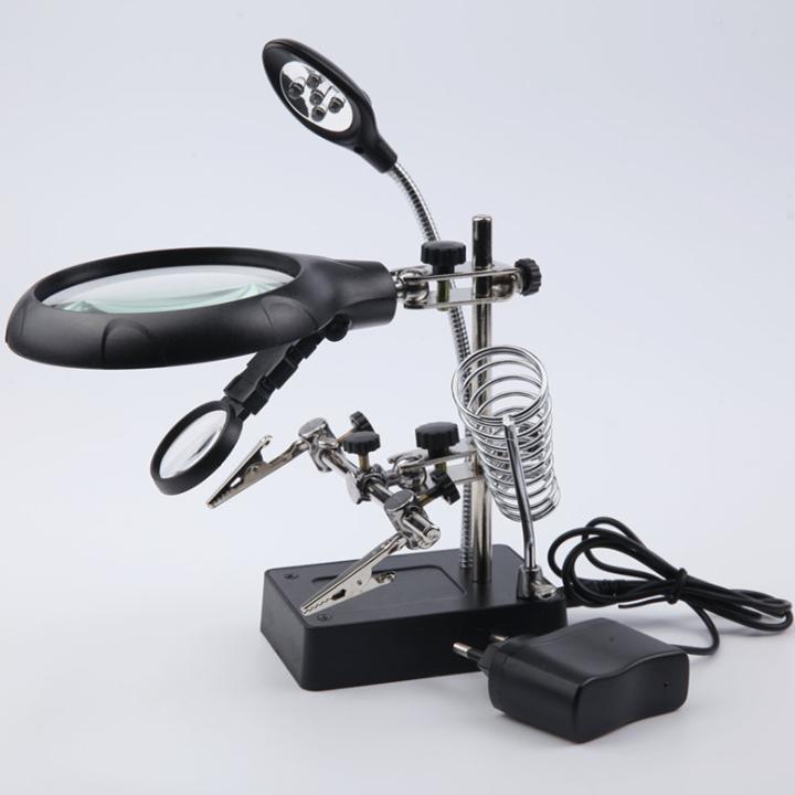 Kính Lúp Đôi Để Bàn Có Đèn Led Chiếu Sáng 206761