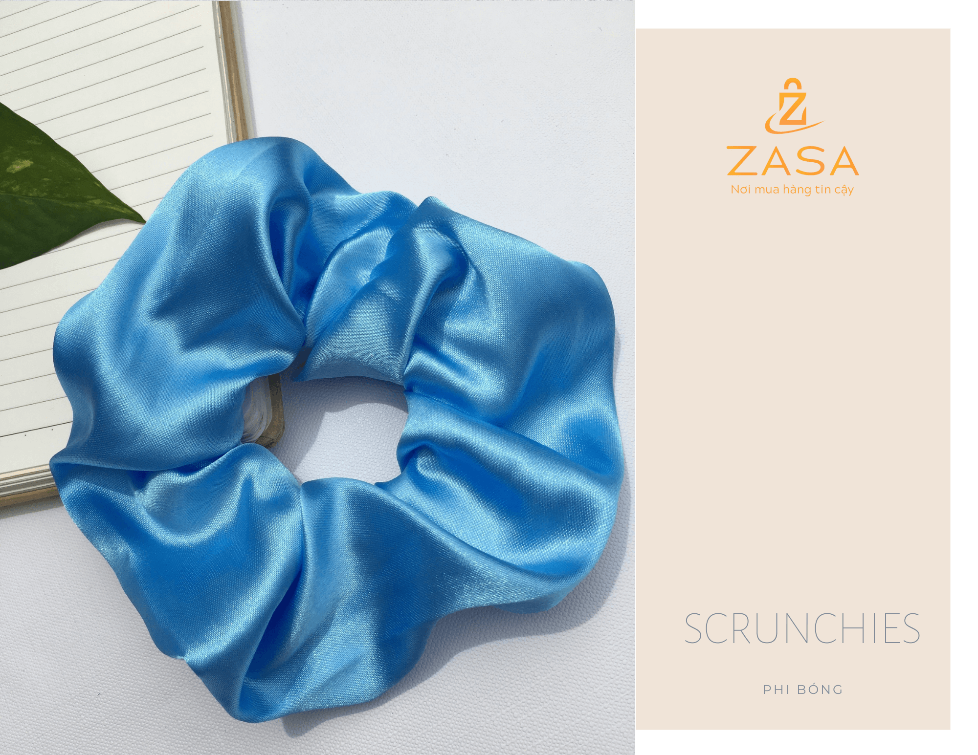 Dây buộc tóc, cột tóc scrunchies phi bóng dễ thương siêu rẻ - Zasa