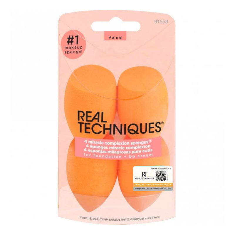 [HCM]Set 4 Mút Tán Kem Nền REAL TECHNIQUES BY SAM & NIC ( Set 4 Mút )