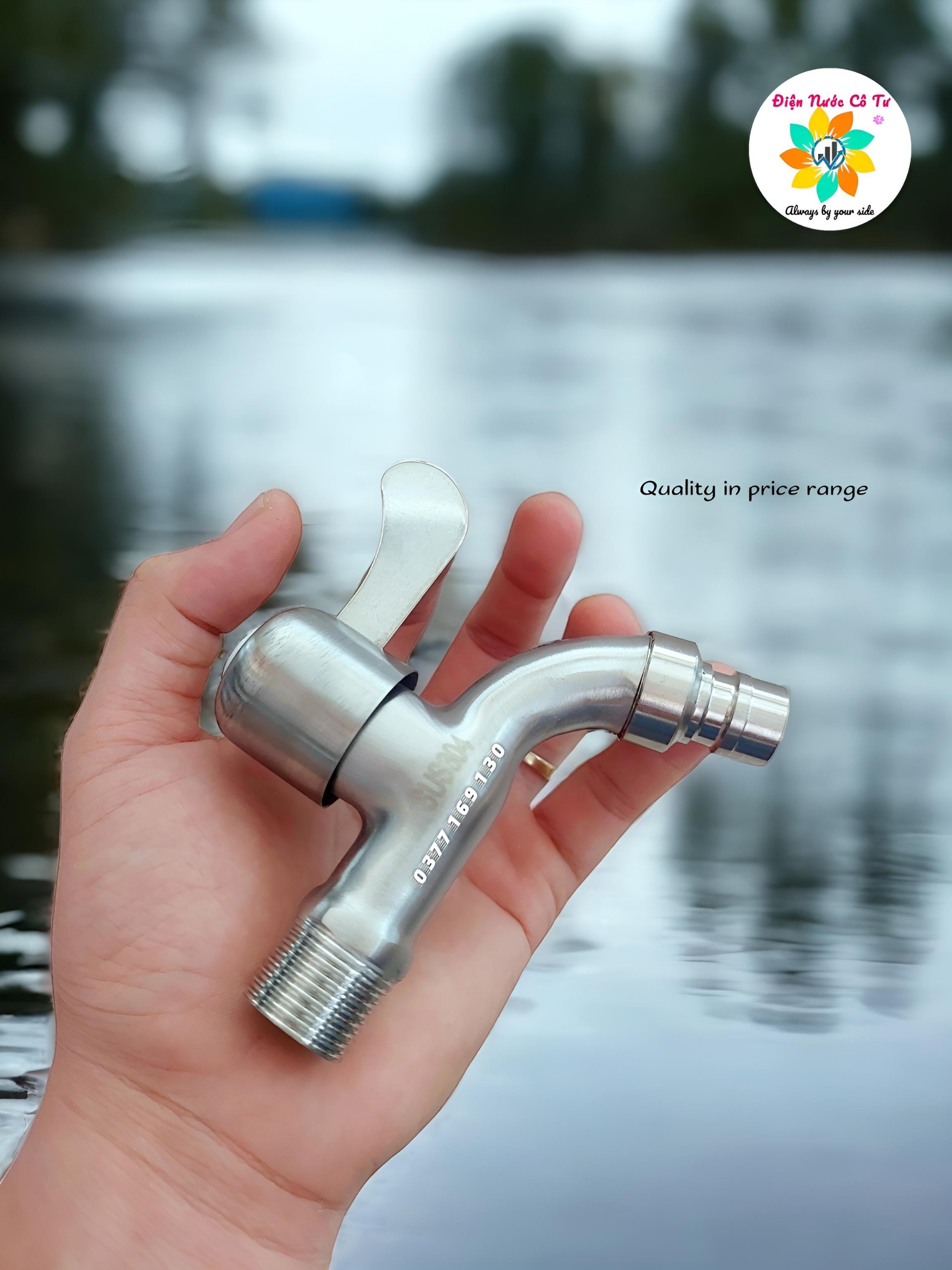 Vòi nước vòi hồ Inox mờ SUS 304