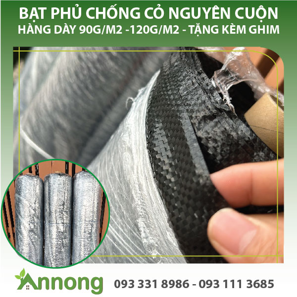Cuộn Bạt Phủ Chống Cỏ Khổ 1m -> 4m (Tặng Kèm Ghim)