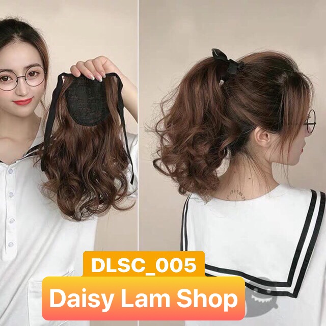 CỘT TÓC GIẢ XOĂN NGẮN 28CM C005