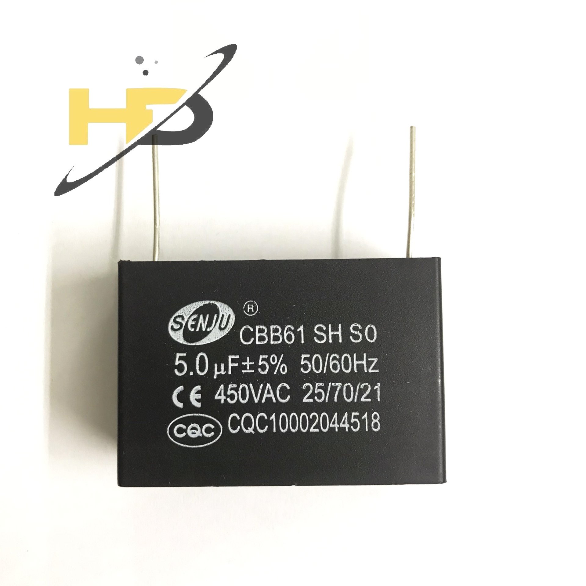 Tụ Quạt CBB61 SH SO 450VAC 50/60Hz 2 Chân Cắm Loại 1uf, 1.5uf, 2uf, 2.5uf, 3uf, 5uf