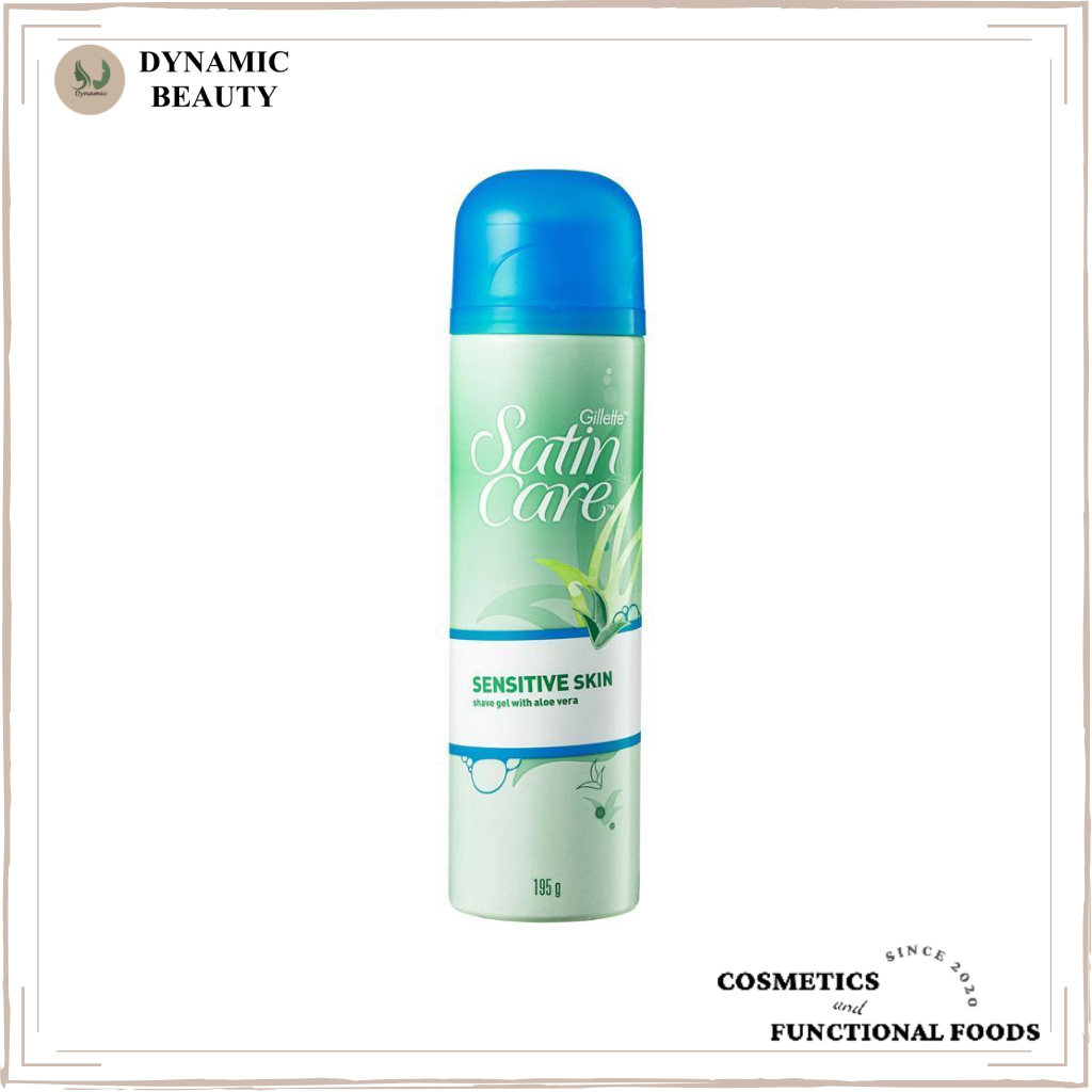 Gel bọt cạo lông Gillette venus satin care dành cho da nhạy cảm sensitive skin shaving gel 195g của Úc