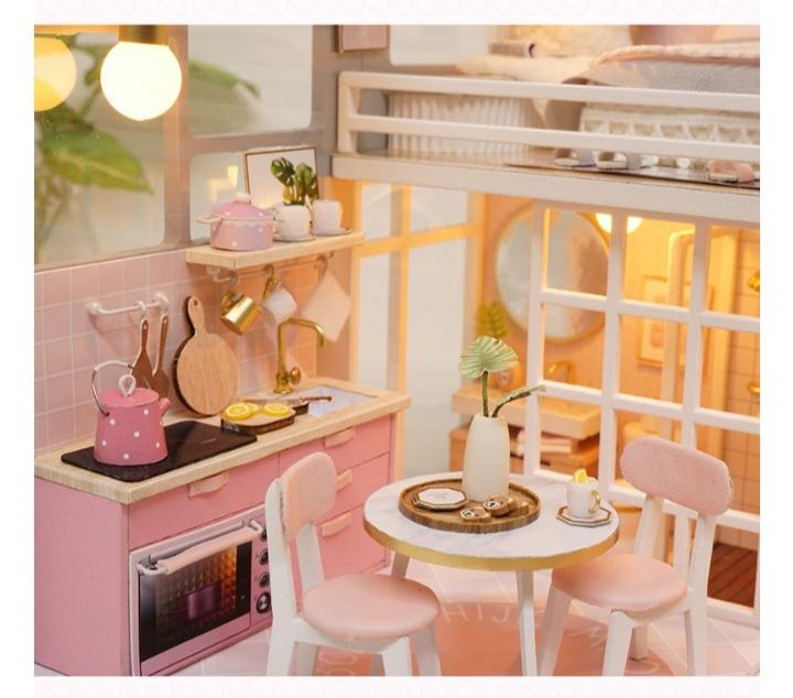 Mô Hình Nhà Gỗ DIY Gia đình Ấm áp