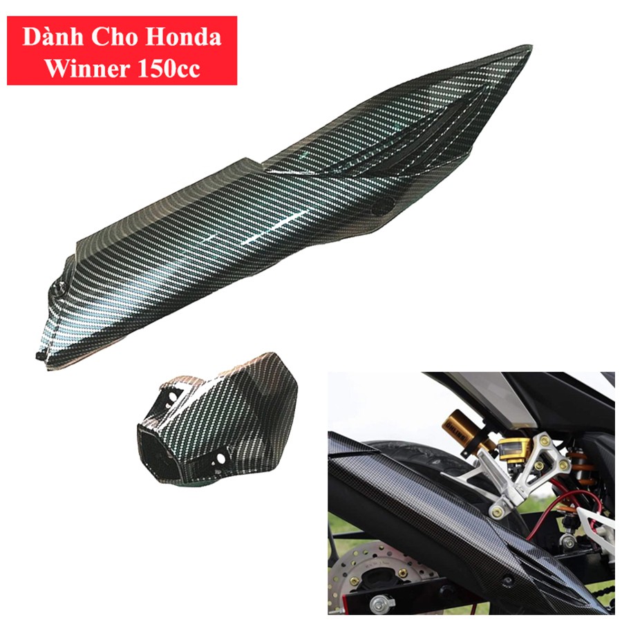 Combo 3 món (ốp pô ,ốp đầu đèn) Carbon gắn Winner