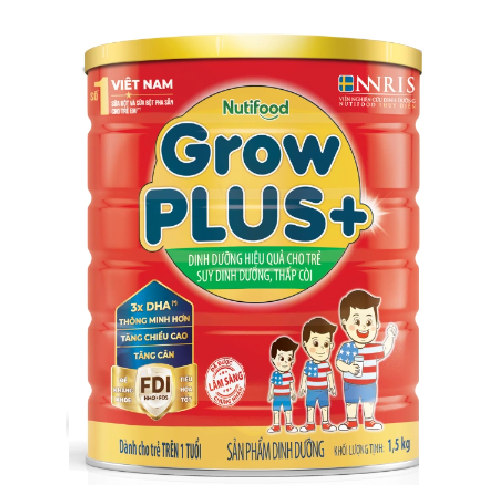 (Date T9/2024)Sữa bột Nutifood Grow Plus 1.5 kg (Đỏ)