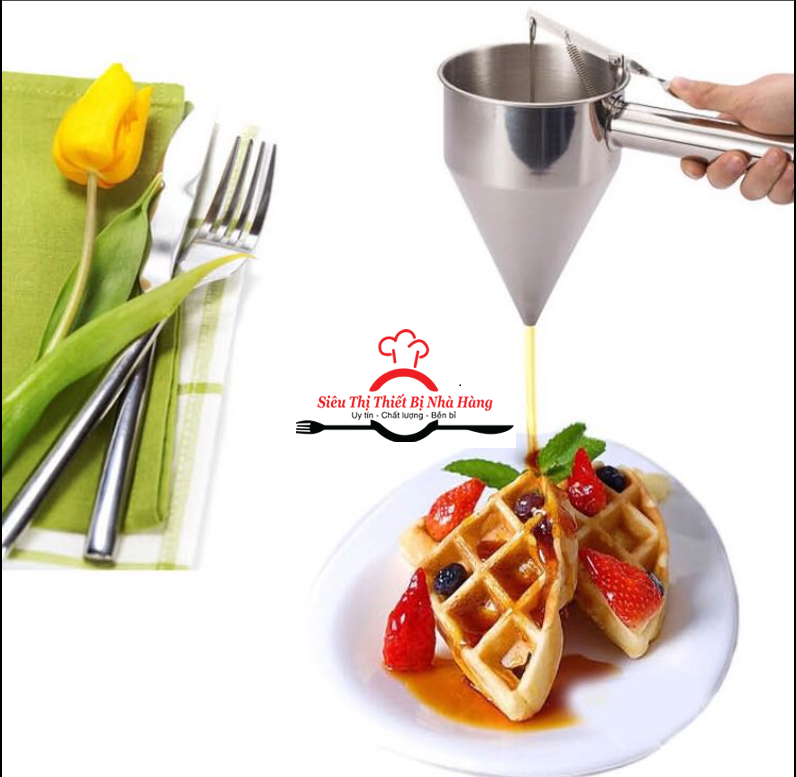 Phễu rót bột làm bánh inox cao cấp