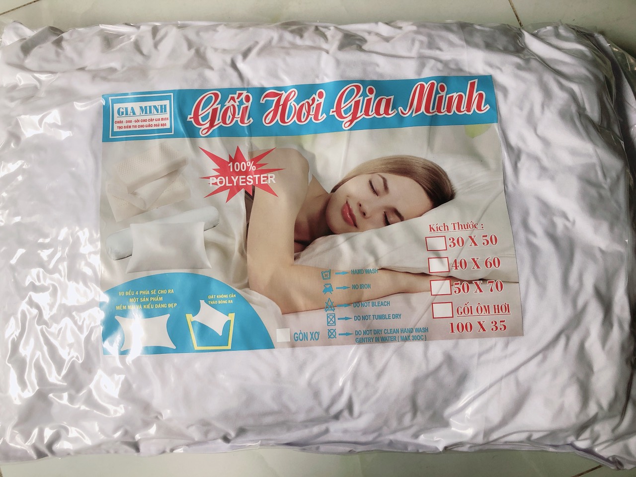 Ruột gối hơi cao cấp kích thước 40x60