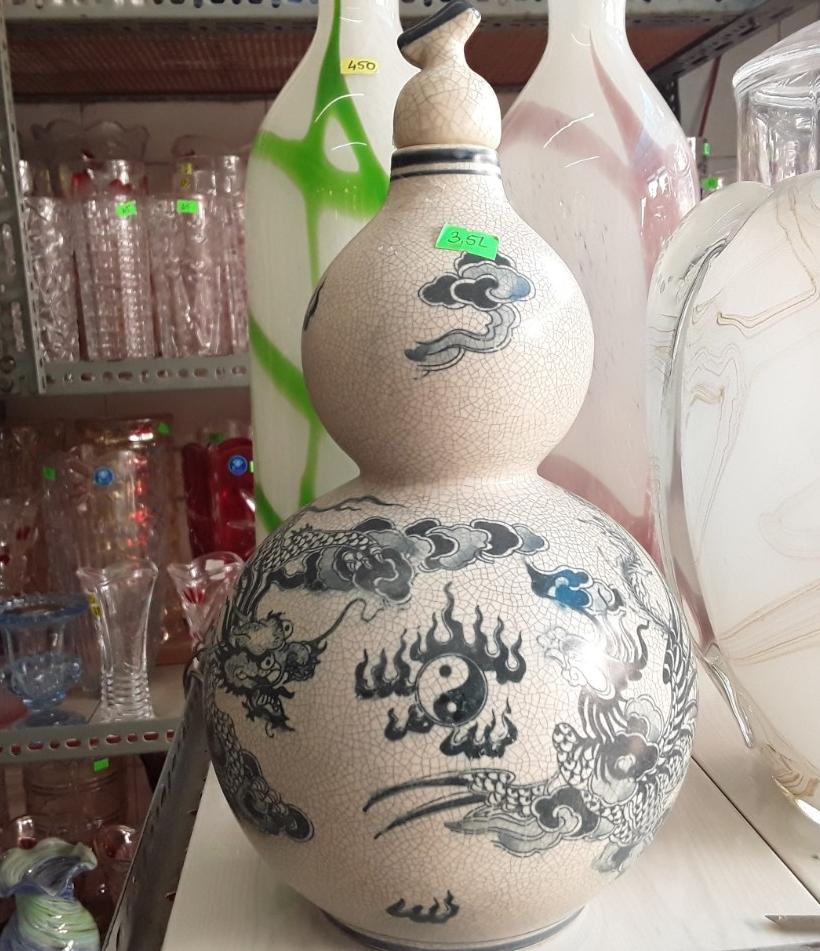 [HCM]Hồ Lô men rạn giả cổ Bát Tràng 3500ML