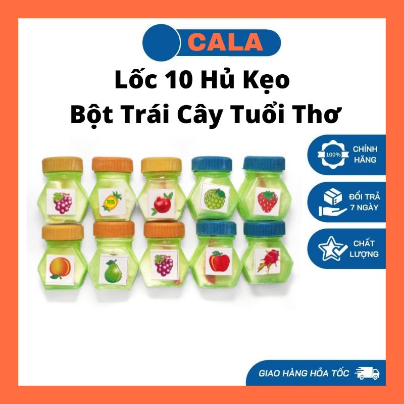 Lốc 10 Hủ Kẹo Bột Trái Cây Tuổi Thơ