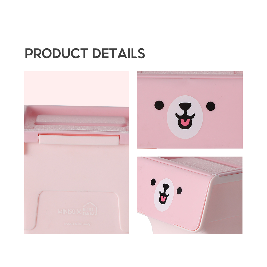 Thùng đựng đồ miniso Mini Family(Bun Bun)