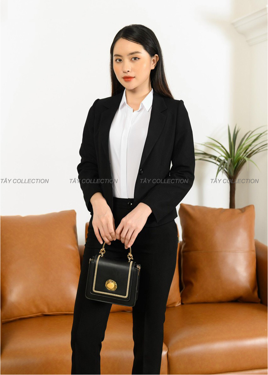 Bộ vest chân váy công sở nữ 2 lớp cao cấp