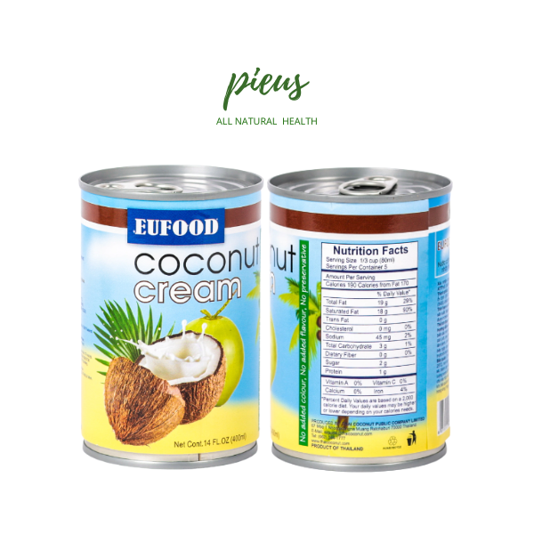 Nước cốt dừa đậm đặc | Coconut Cream Eufood 165ml/ 400ml