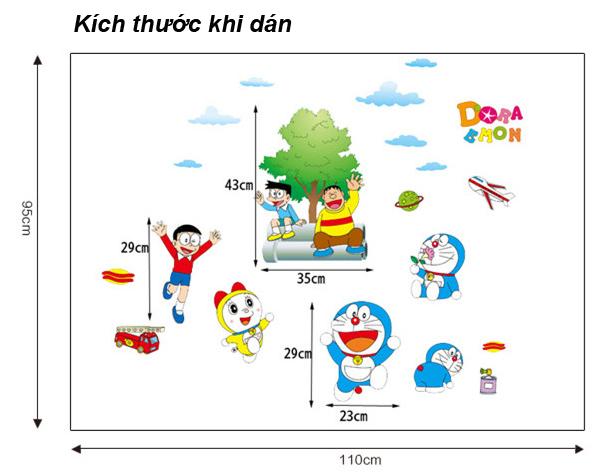 Decal dán tường Doremon và các bạn- T80-vivadecal