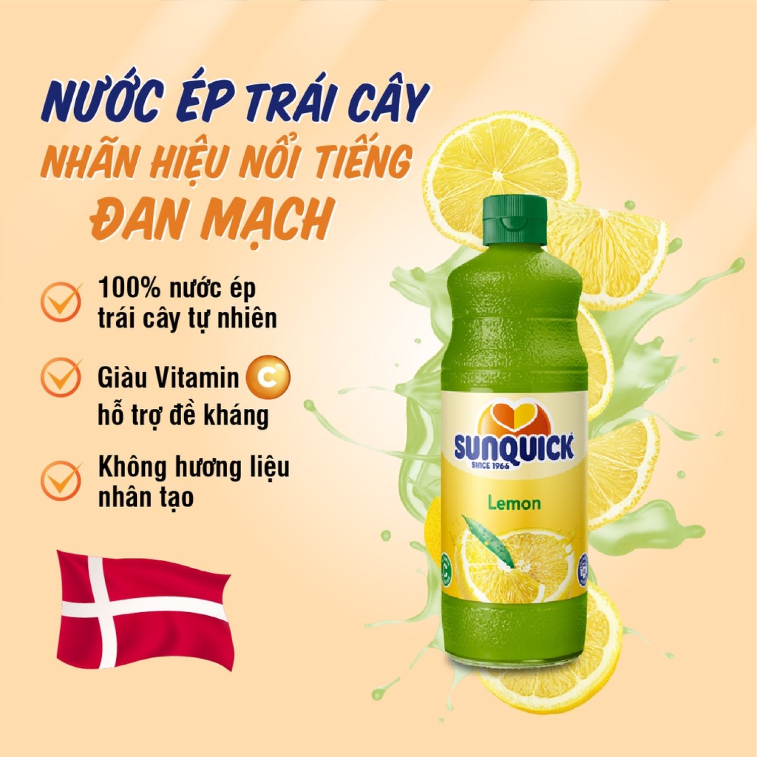 Nước ép chanh Sunquick Lemon 800ml
