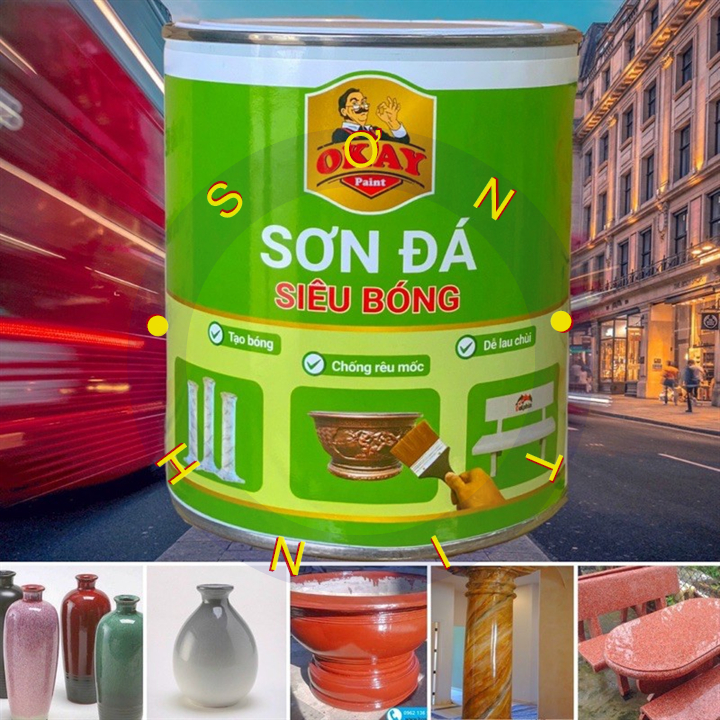 Sơn Đá Siêu Bóng Okay 800g
