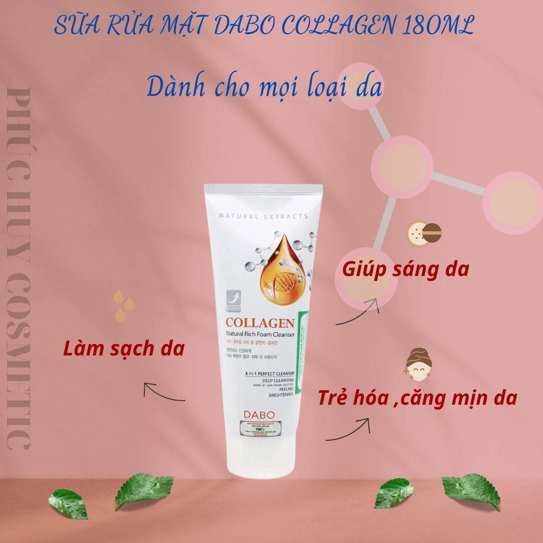 SỮA RỬA MẶT DABO COLLAGEN 180ML