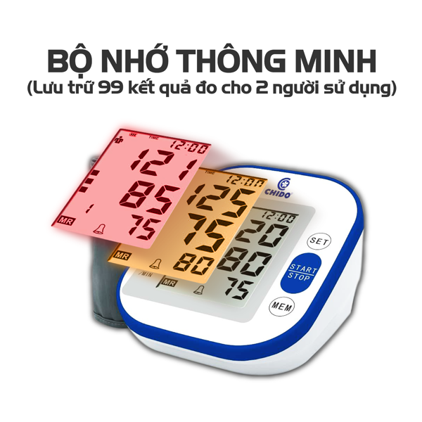 Máy đo huyết áp bắp tay tự động Chido