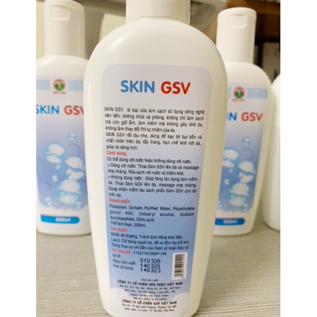 Sửa Rửa Mặt Skin GSV 200ml