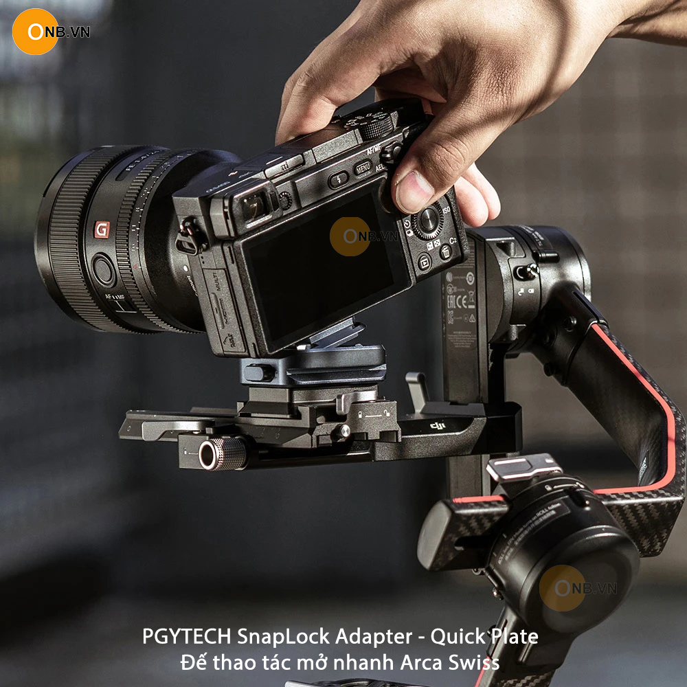 PGYTECH SnapLock Plate Adapter - Đế thao tác mở nhanh Quick Plate