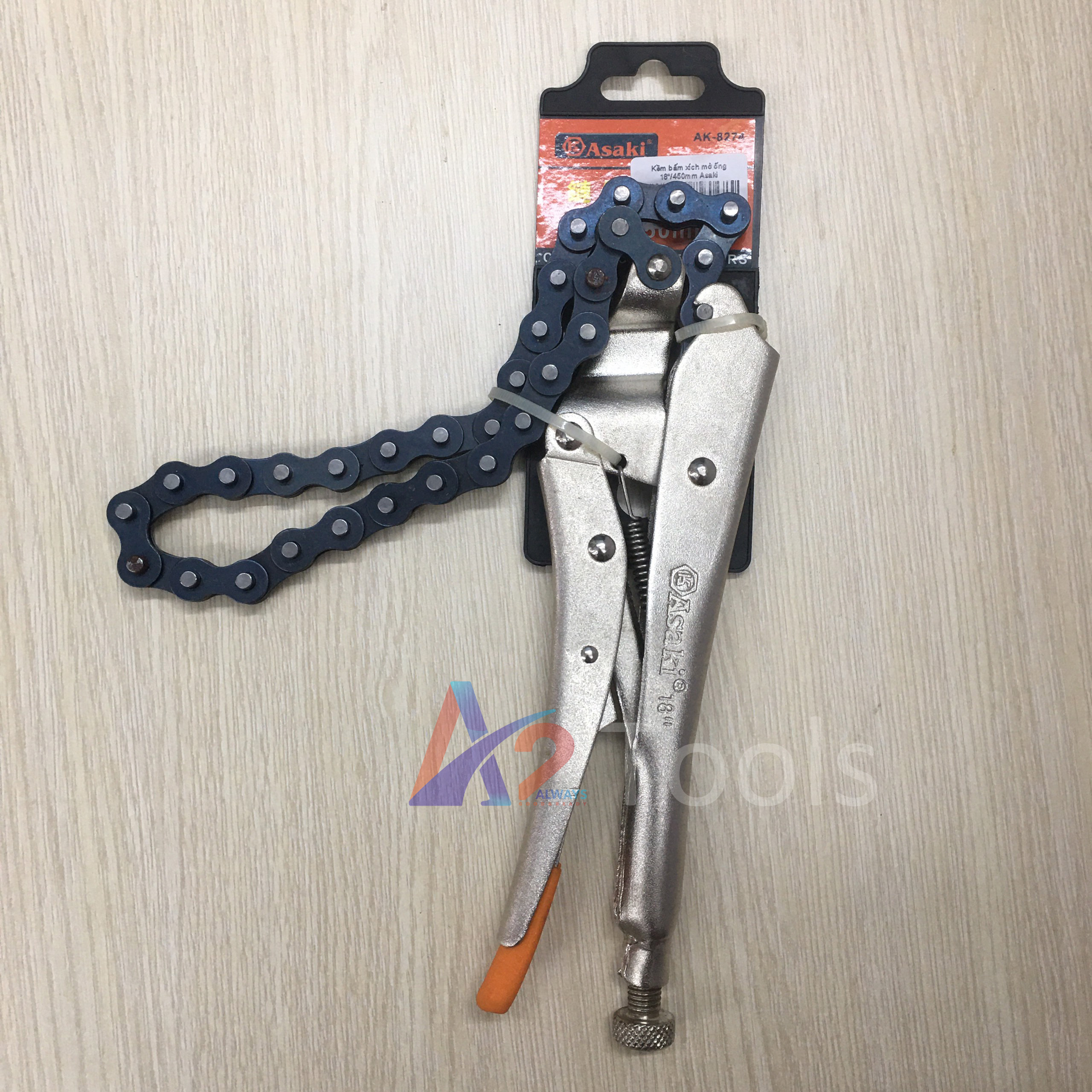 Kềm bấm xích mở ống 18" (450mm) Asaki AK-8274