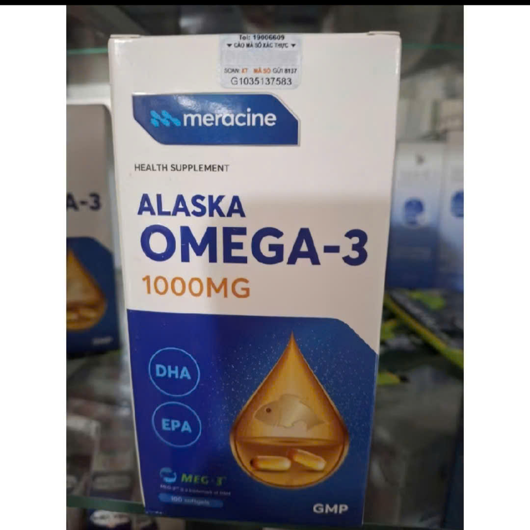 Dầu cá omega 3  Alaska, lọ 100 viên