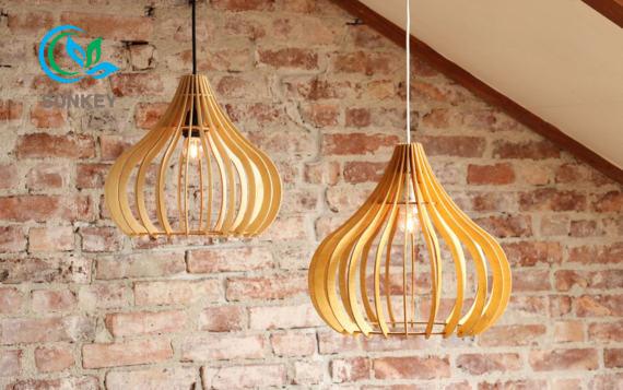 Đèn Gỗ Trang Trí Thả Trần Trùm Hương