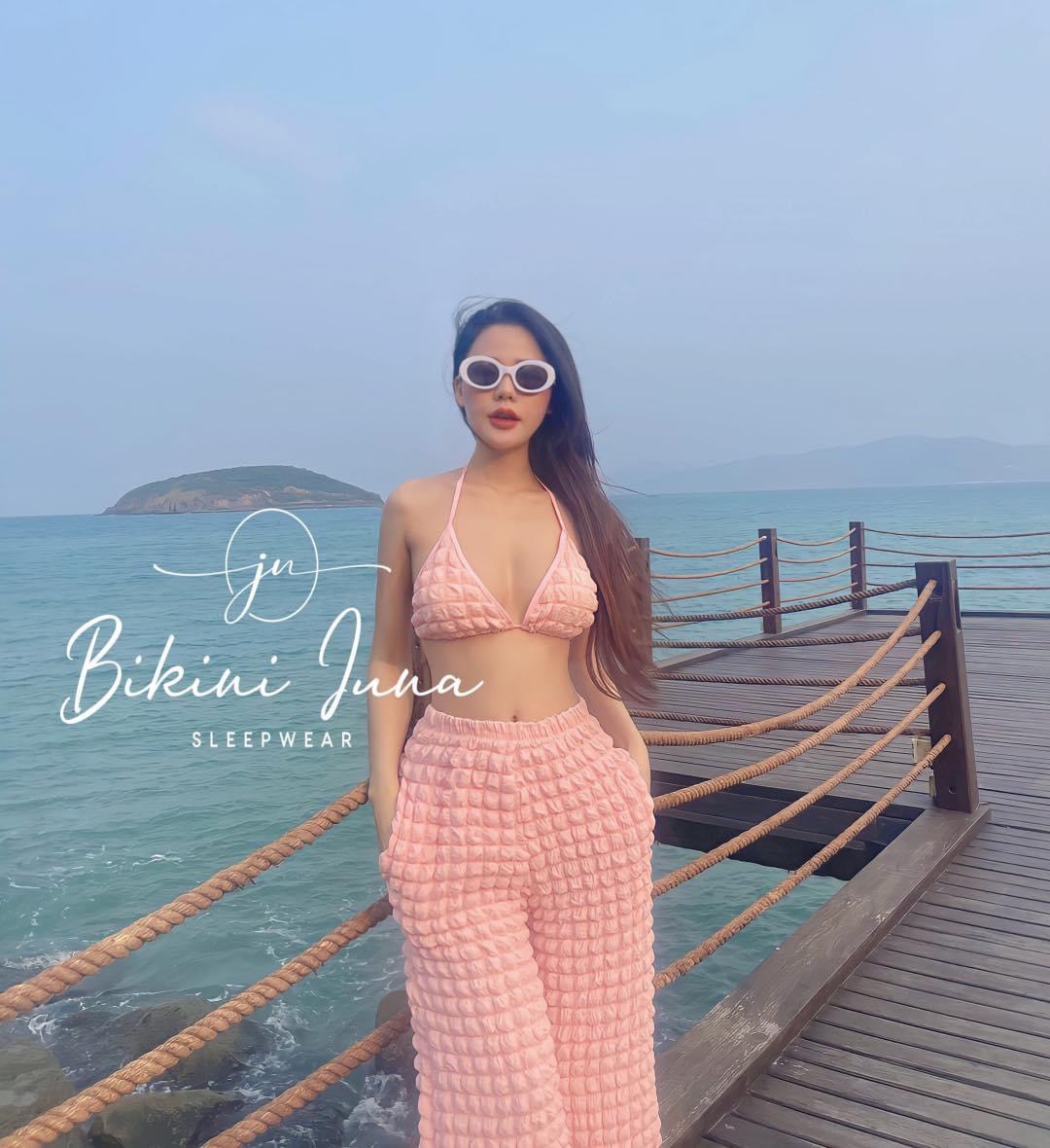 Set bikini 3 món,quần dài