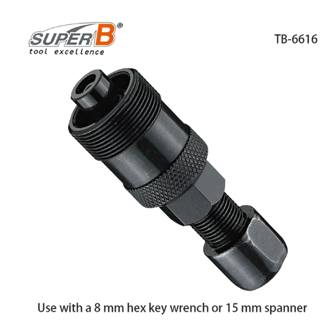 Super b tb-6616/17/18 2 in1 bicycle cotterless crank tool for shimano octalink isis drive square taper crank remover tool