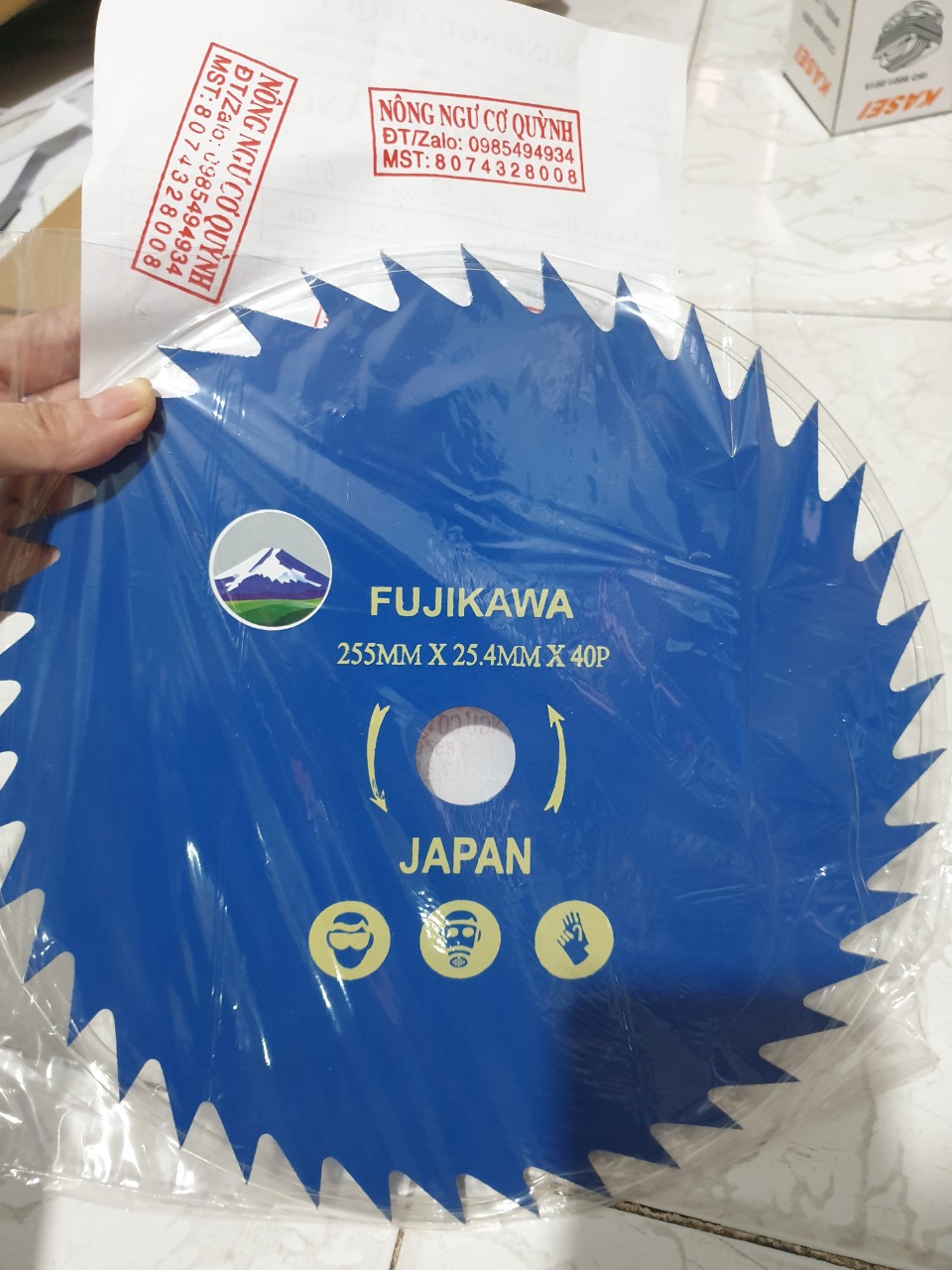 Dao cắt lúa máy cắt cỏ/ lưỡi phát cỏ/ lưỡi tròn cắt cỏ. ( 255mm x 25.4mm x 40R)