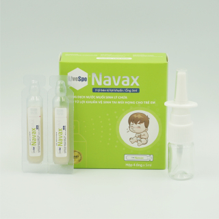 Bào tử lợi khuẩn Livespo Navax xịt ngăn ngừa giảm nguy cơ viêm tai mũi họng,bảo vệ niêm mạc mũi hộp 4 ống kèm 1 xịt thumbnail