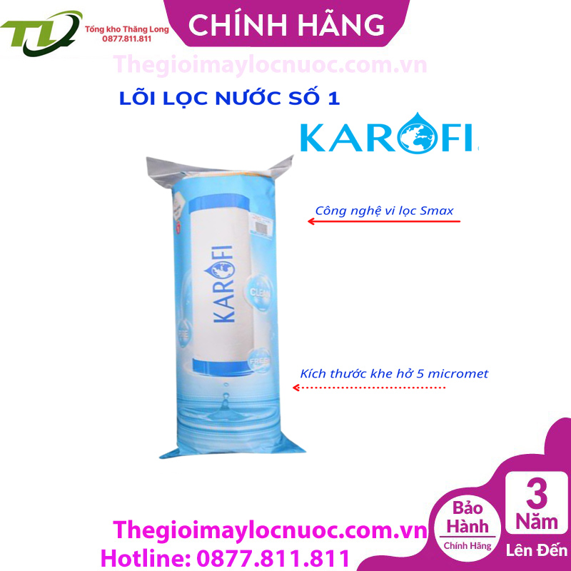 KAROFI - Combo 10 quả lõi lọc số 1 - CÓ MÃ QR CHECK CHÍNH HÃNG
