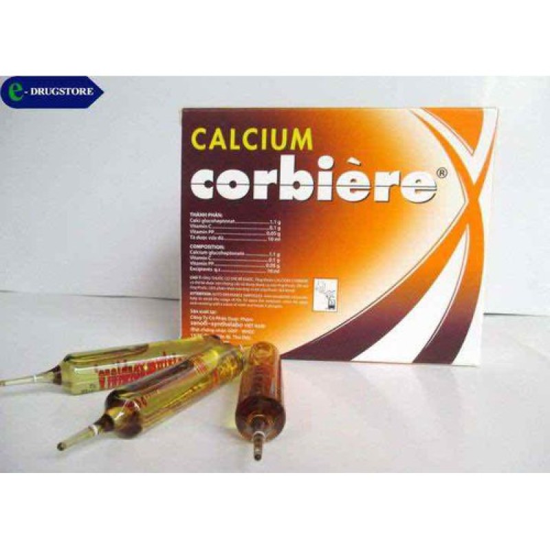 Calcium corbiere hộp 30 ốngx10ml cao cấp