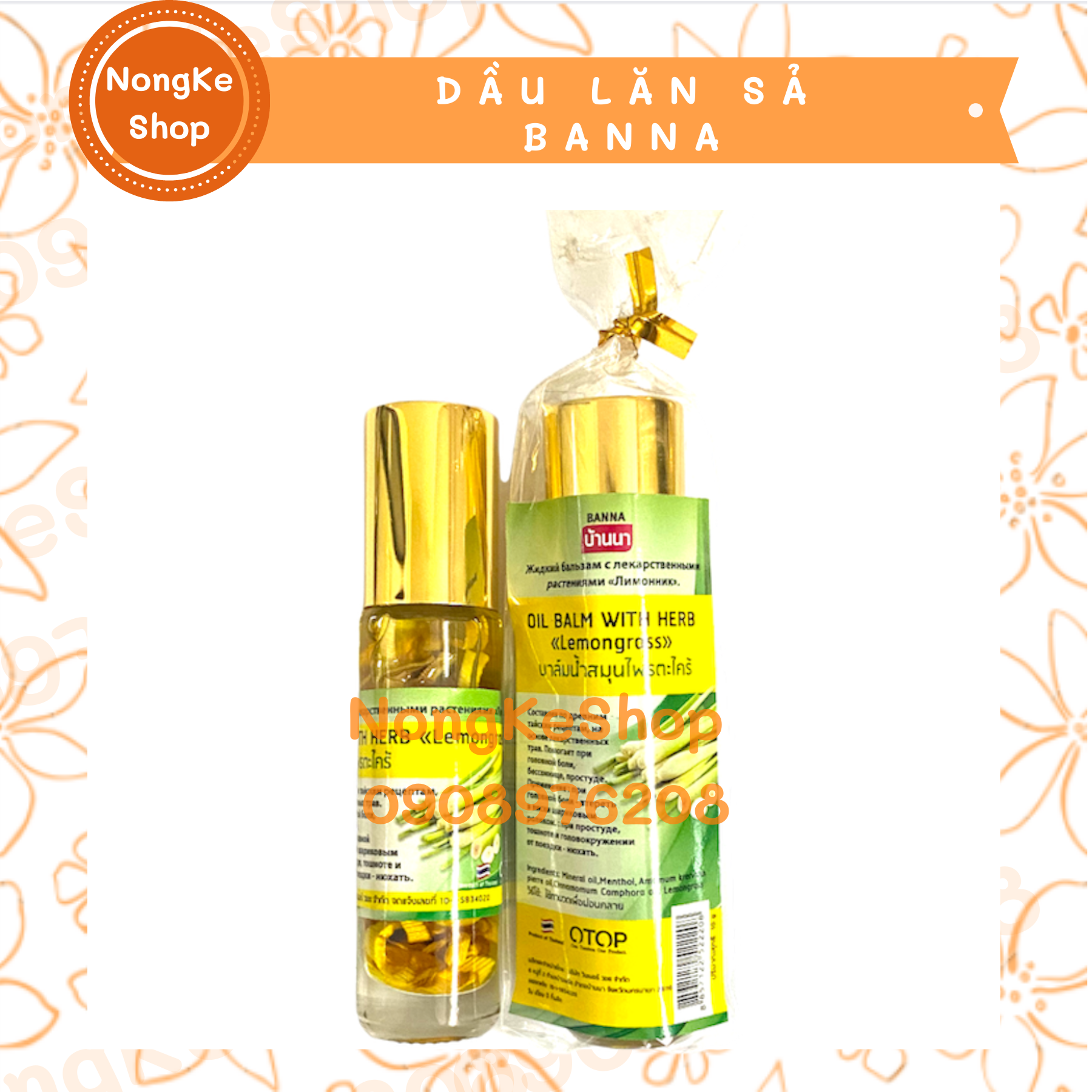 Dầu lăn sả thái lan 8ml