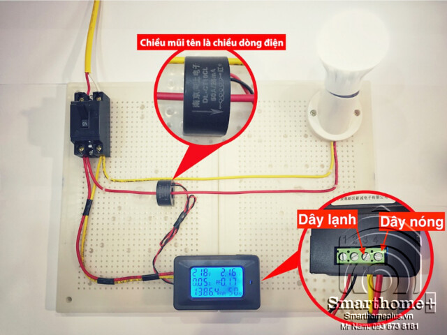 Thiết bị đo công suất 100A công tơ điện tử