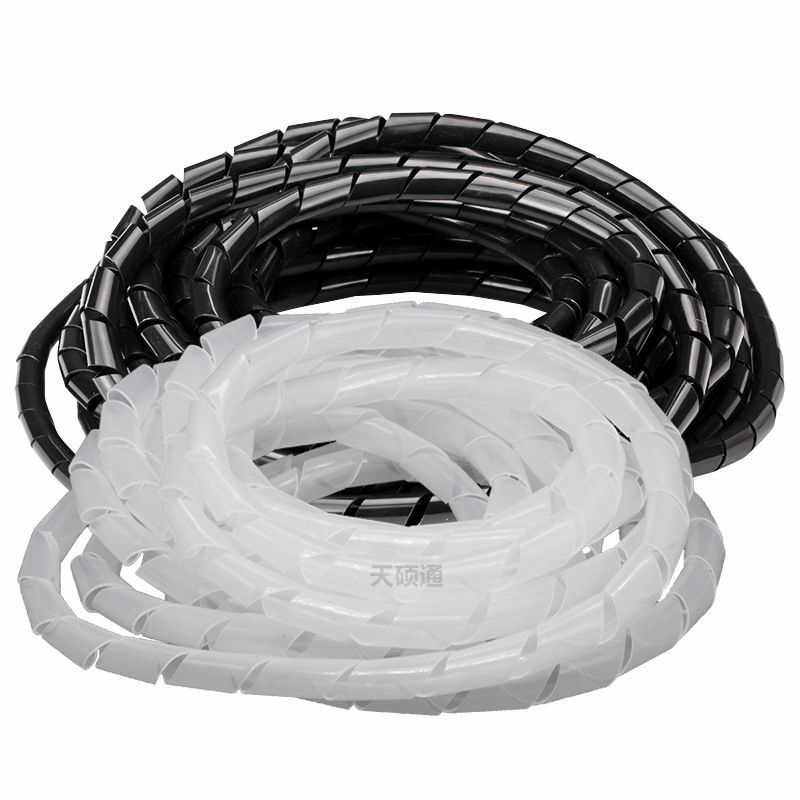 10 mét Dây xoắn ruột gà màu đen trắng phi 6
