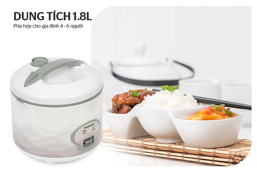Nồi cơm điện 1.8L SUNHOUSE SHD8602