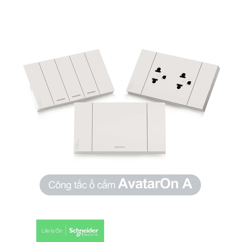 Ổ cắm đơn 2 chấu 16A, size S - Dòng AvatarOn A - Schneider Electric