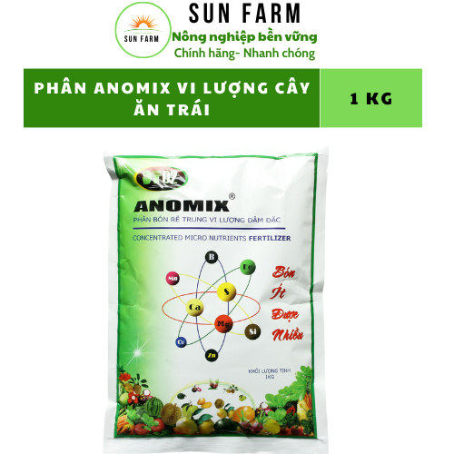 Phân trung vi lượng Anomix cây ăn quả 1kg