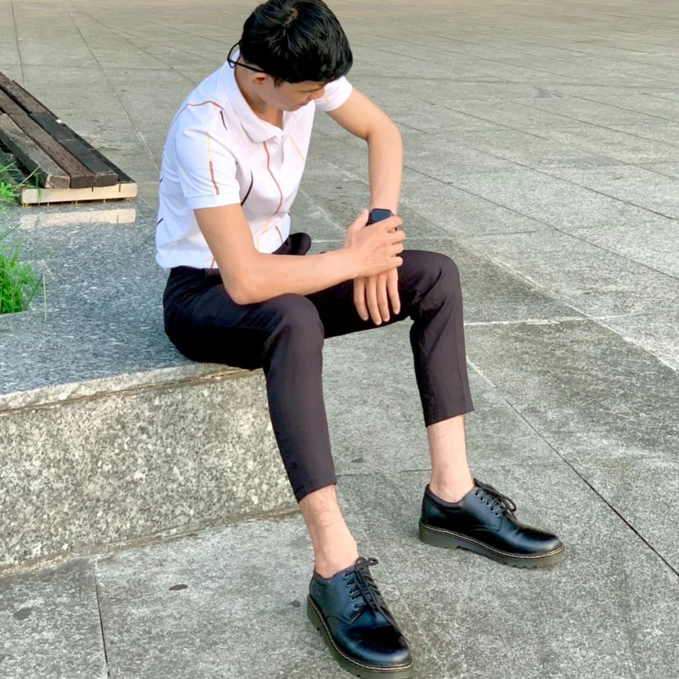 Giày Dr Manter Da Bò Đế Cao Su