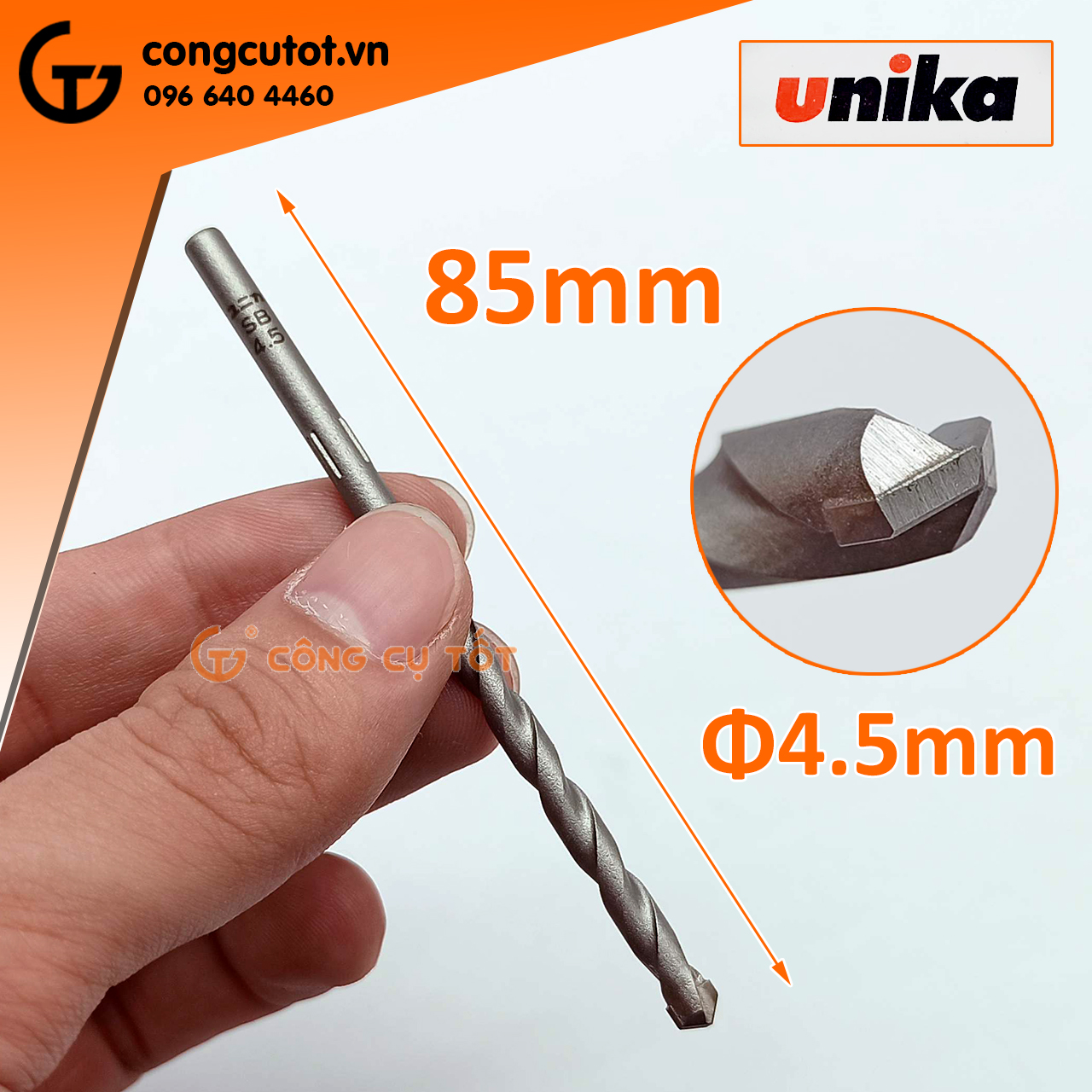 Mũi khoan đá Unika SB Nhật Bản chuôi tròn