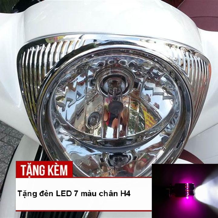 Kính đèn pha xe Liberty với chất liệu nhựa cứng trong sáng bóng G305 - Tặng kèm đèn 7 màu chân H4