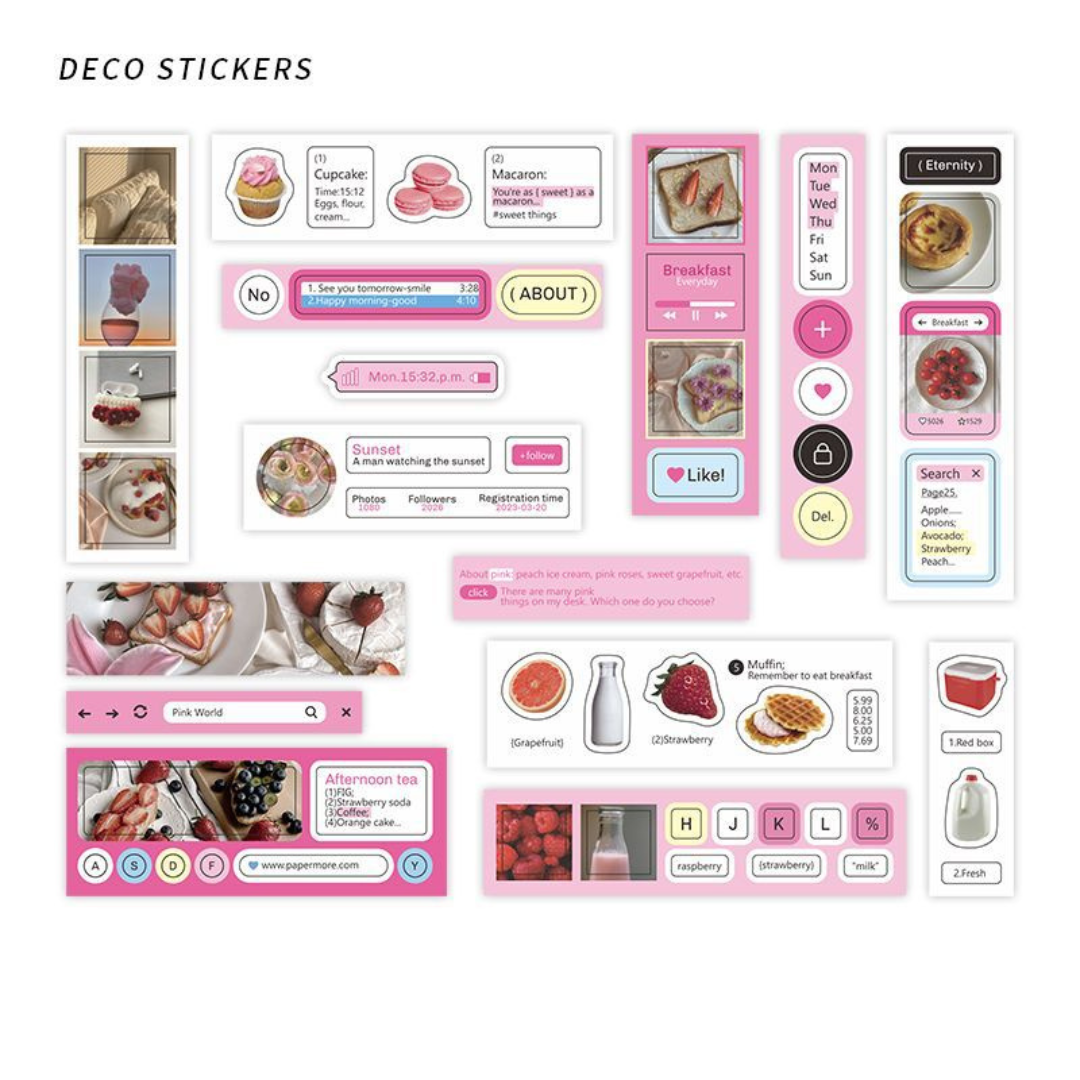 Stickers - túi 30 tờ nhãn dán about my day cực trendy trang trí bullet journals
