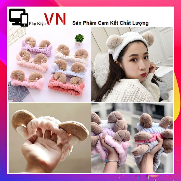 [HCM]⚡ PKVN - Băng Đô Cừu 3D Vải Nhung Mềm Mại ⚡