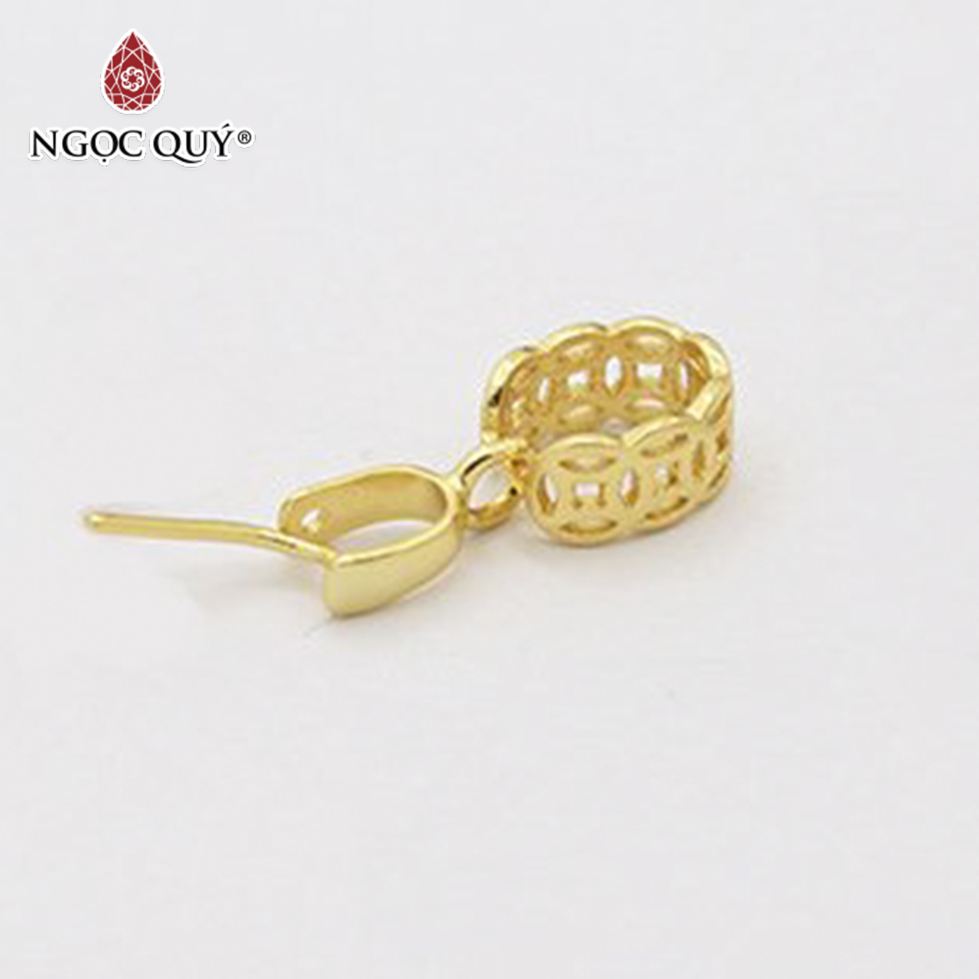 [HCM]Khoen móc bạc mặt phật mặt tỳ hưu hình kim tiền 5x22mm - Ngọc Qúy Gemstones