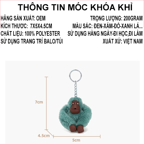[HCM]Móc khóa logo hình con khỉ
